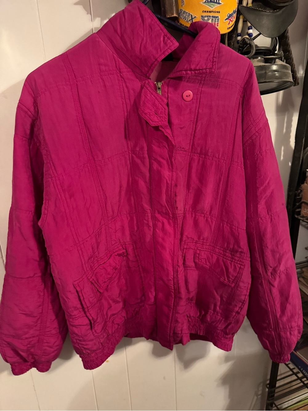 Kim Rogers Vibrant Fuchsia Bomber Jacket